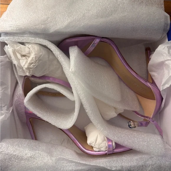 Stuart Weitzman Nudist Heel Sandals - Lavendar/Purple - Picture 2 of 2